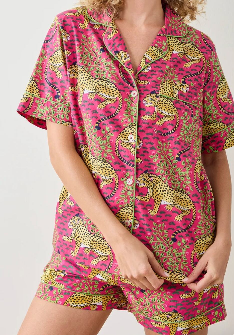 Printfresh Short PJ Set in Bagheera Pink Large